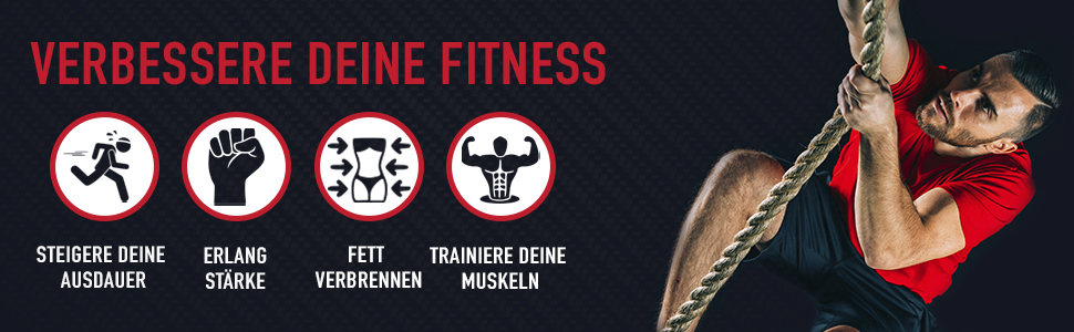 erVERBESSERE DEINE FITNESS STEIGERE DEINE AUSDAUER ERLAN STARKE FETVERBRENNEN TRAINERE DEINE MUSKELN