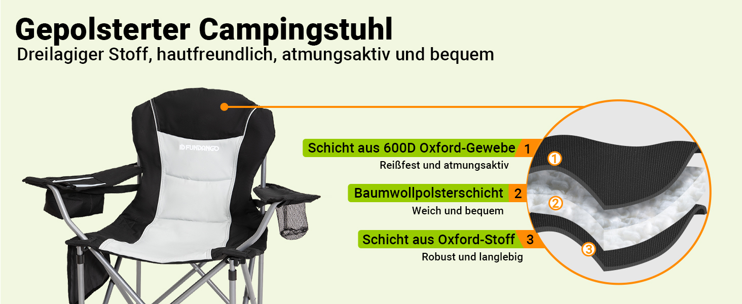 Campingstuhl Faltbar 150 kg