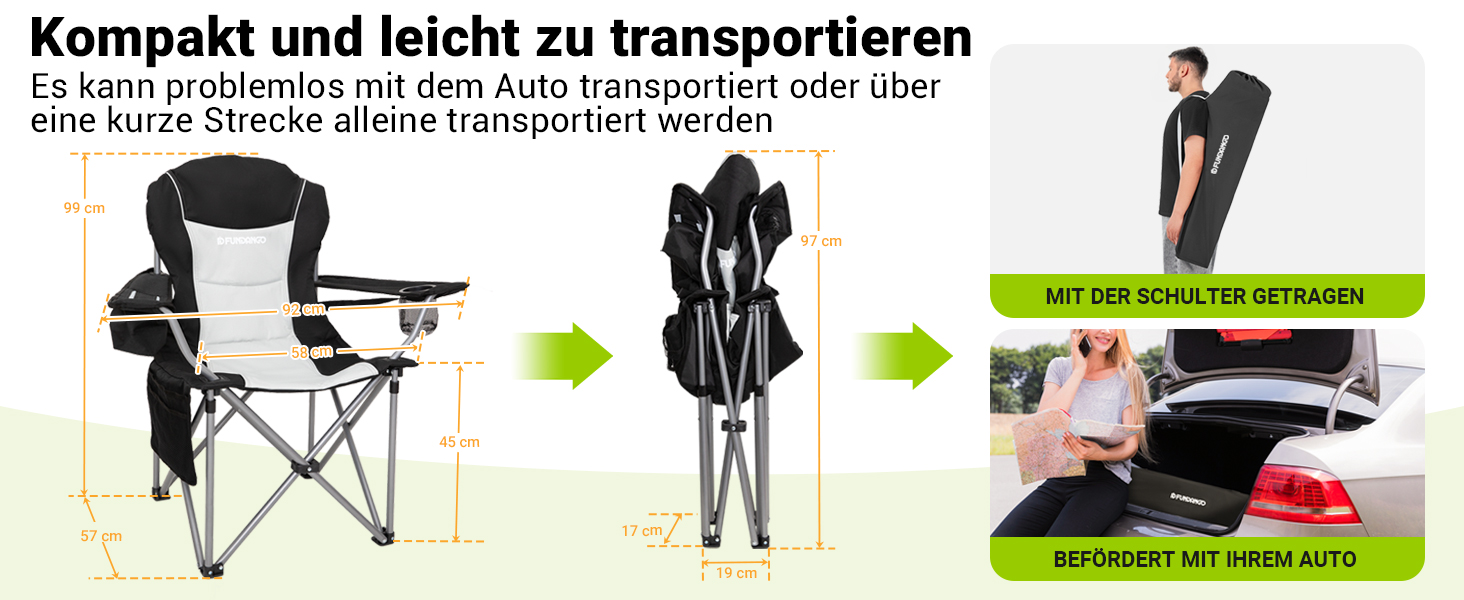 Campingstuhl Faltbar 150 kg