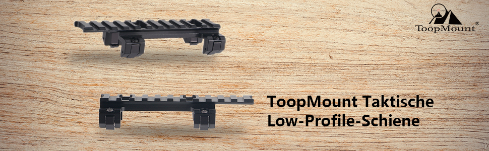 ToopMount Picatinny Low Profile Rail Aluminium 20mm Weaver/Picatinny Rail Mount für MP5 G3