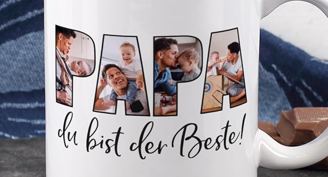 Keramiktasse Papa du bist der Beste