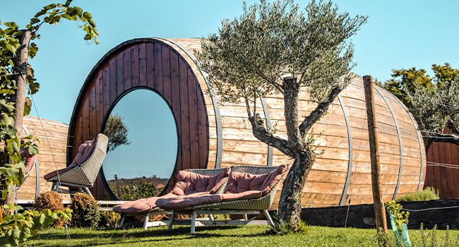 Übernachtung im Fass