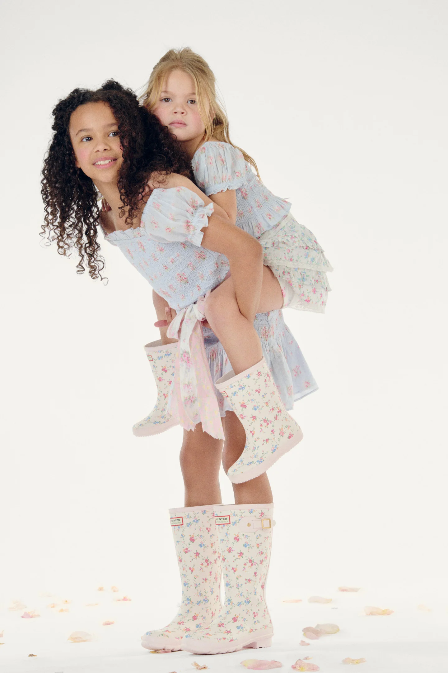 Hunter x LoveShackFancy Big Kids Original Boot - SUNRISE PATCHWORK