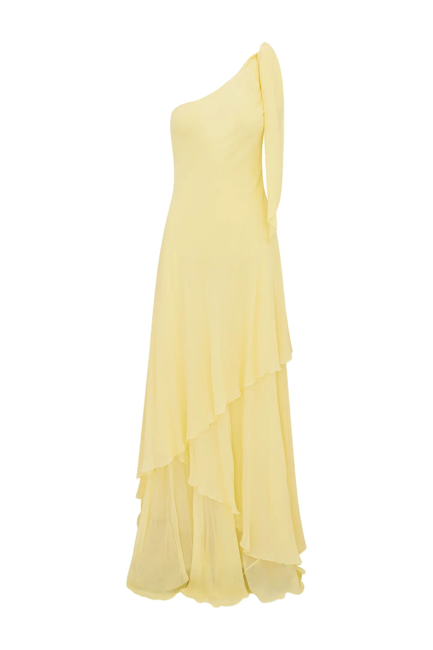 Alliara Chiffon One-Shoulder Gown