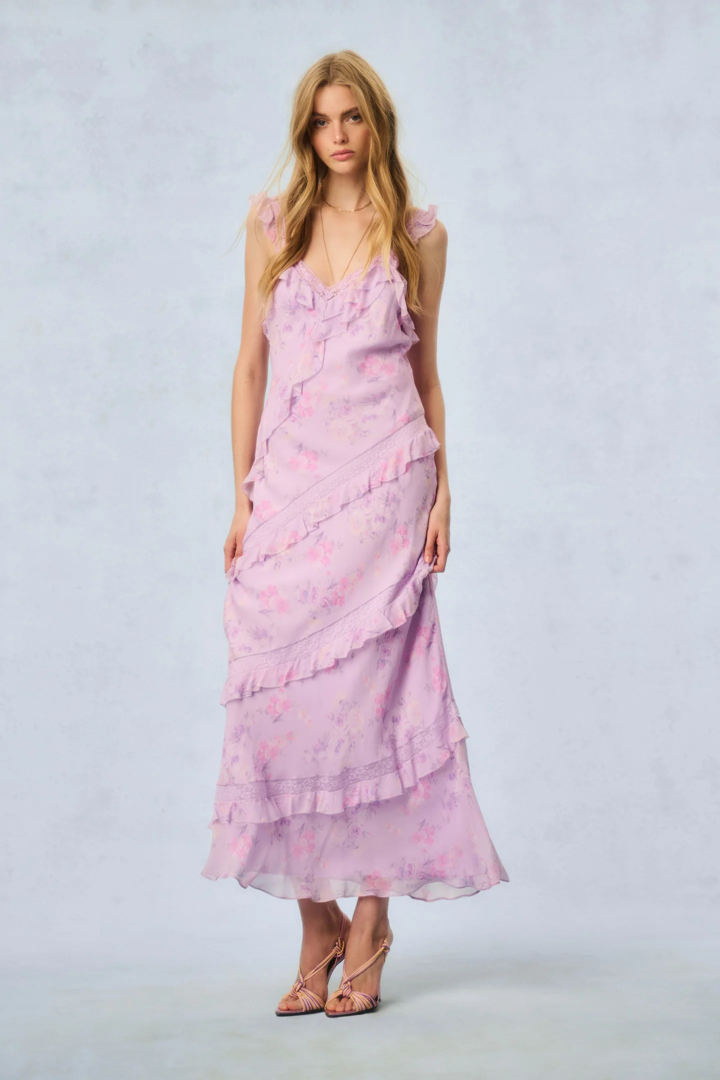 Radiance Fragrance Print Maxi Dress
