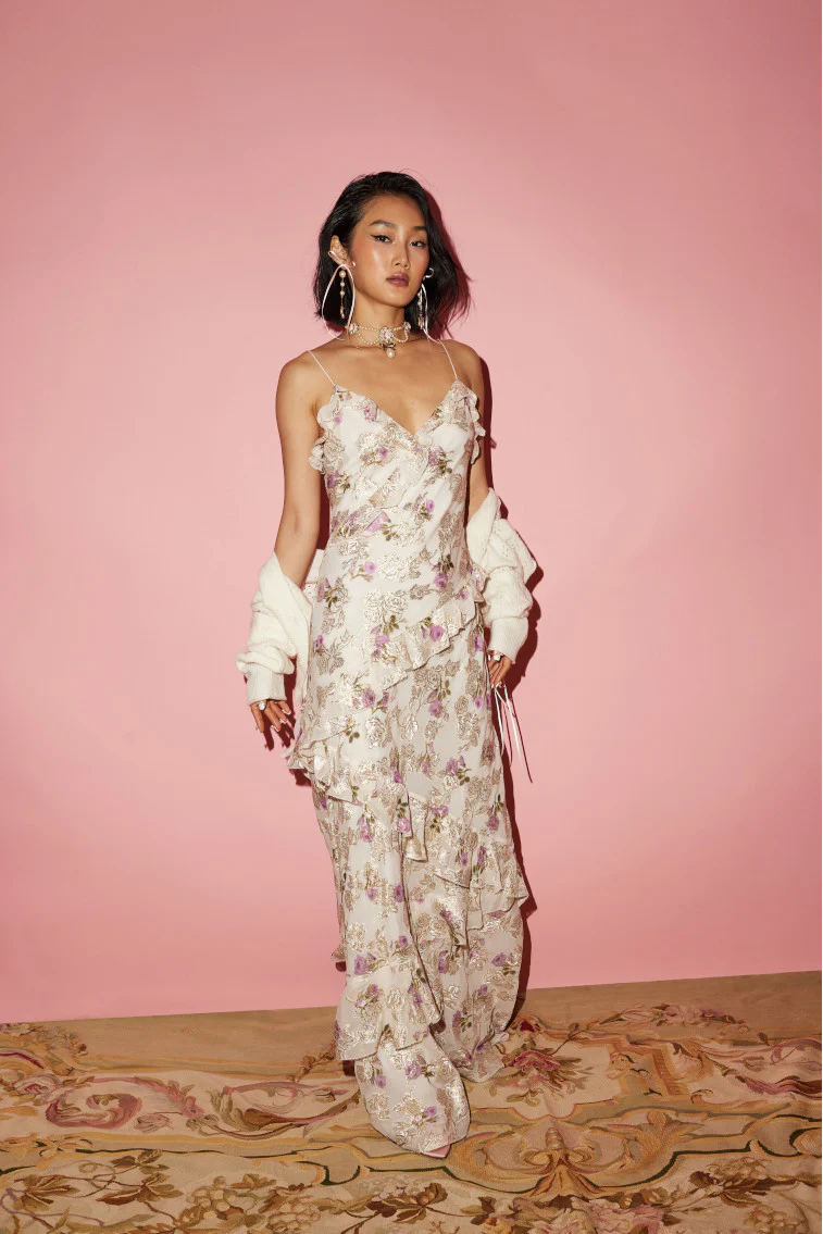 Rialto Floral Silk Maxi Dress