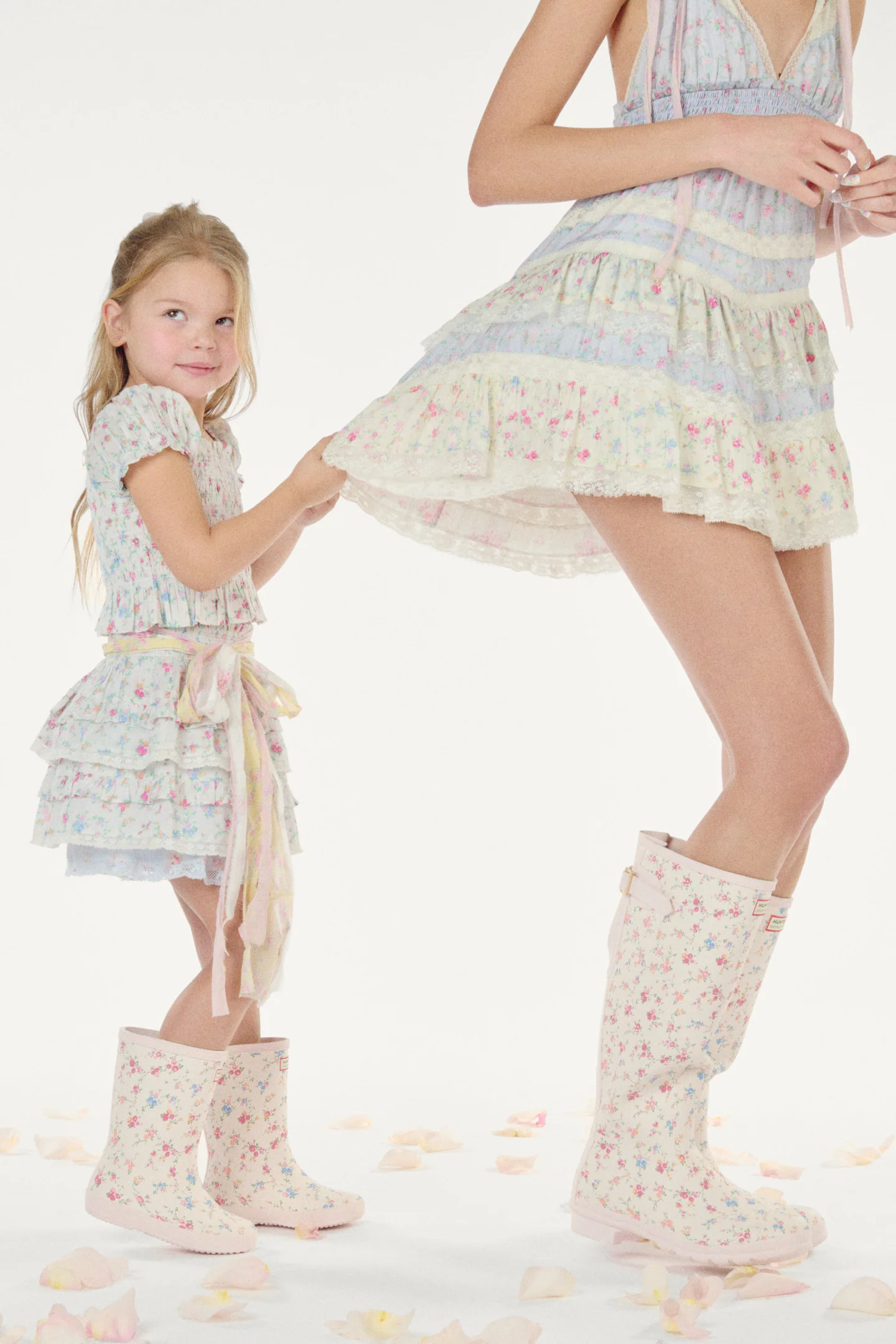 Hunter x LoveShackFancy Little Kids First Classic Boot - SUNRISE PATCHWORK