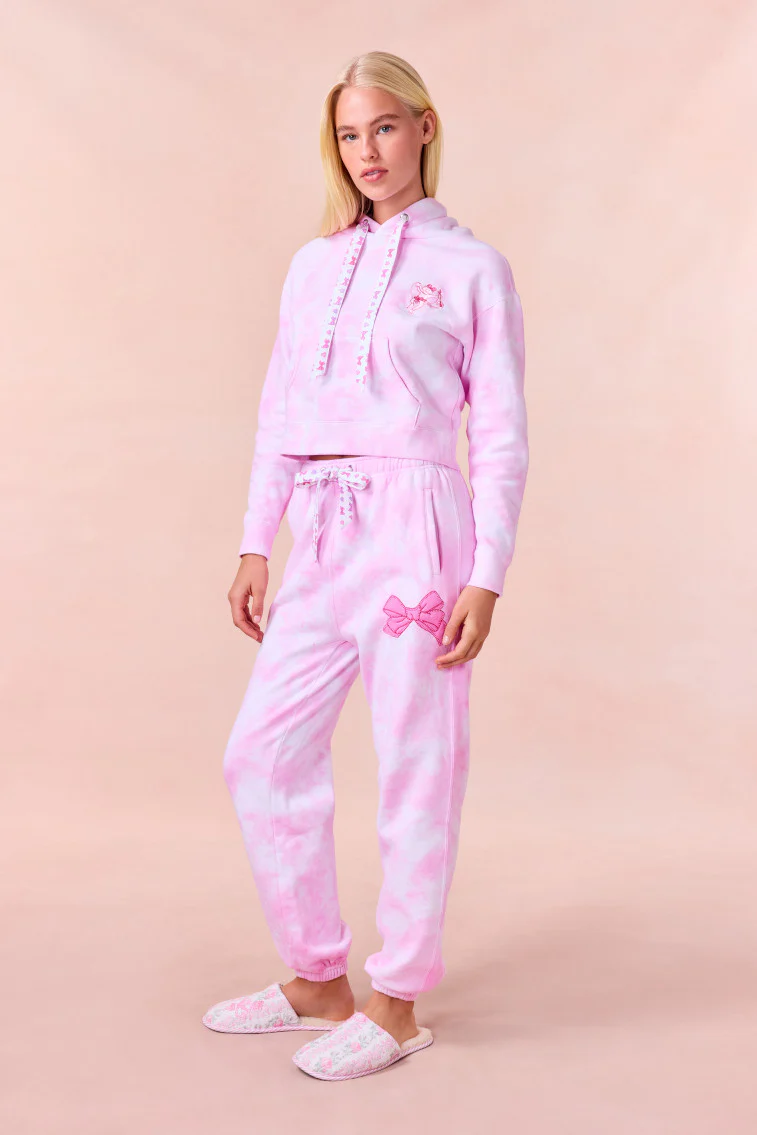 LoveShackFancy x Roller Rabbit Disco Bow Sweatpants