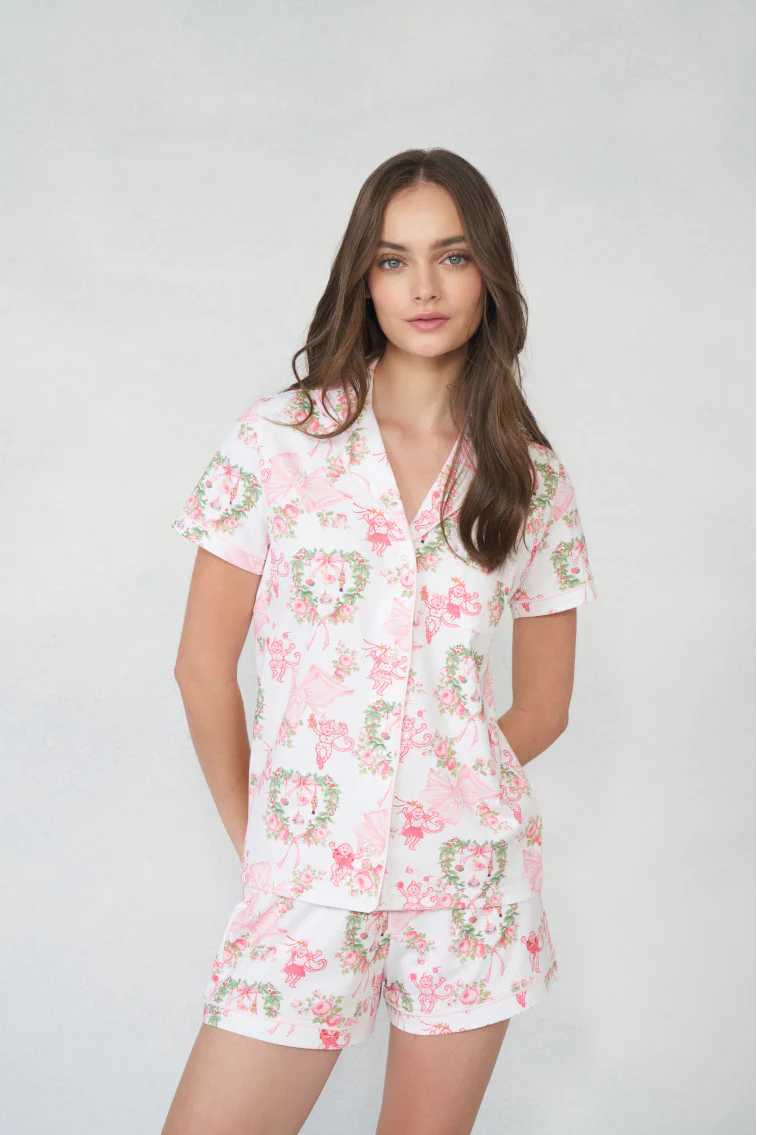 LoveShackFancy x Roller Rabbit Merry Monkey Beaux Polo Pajamas