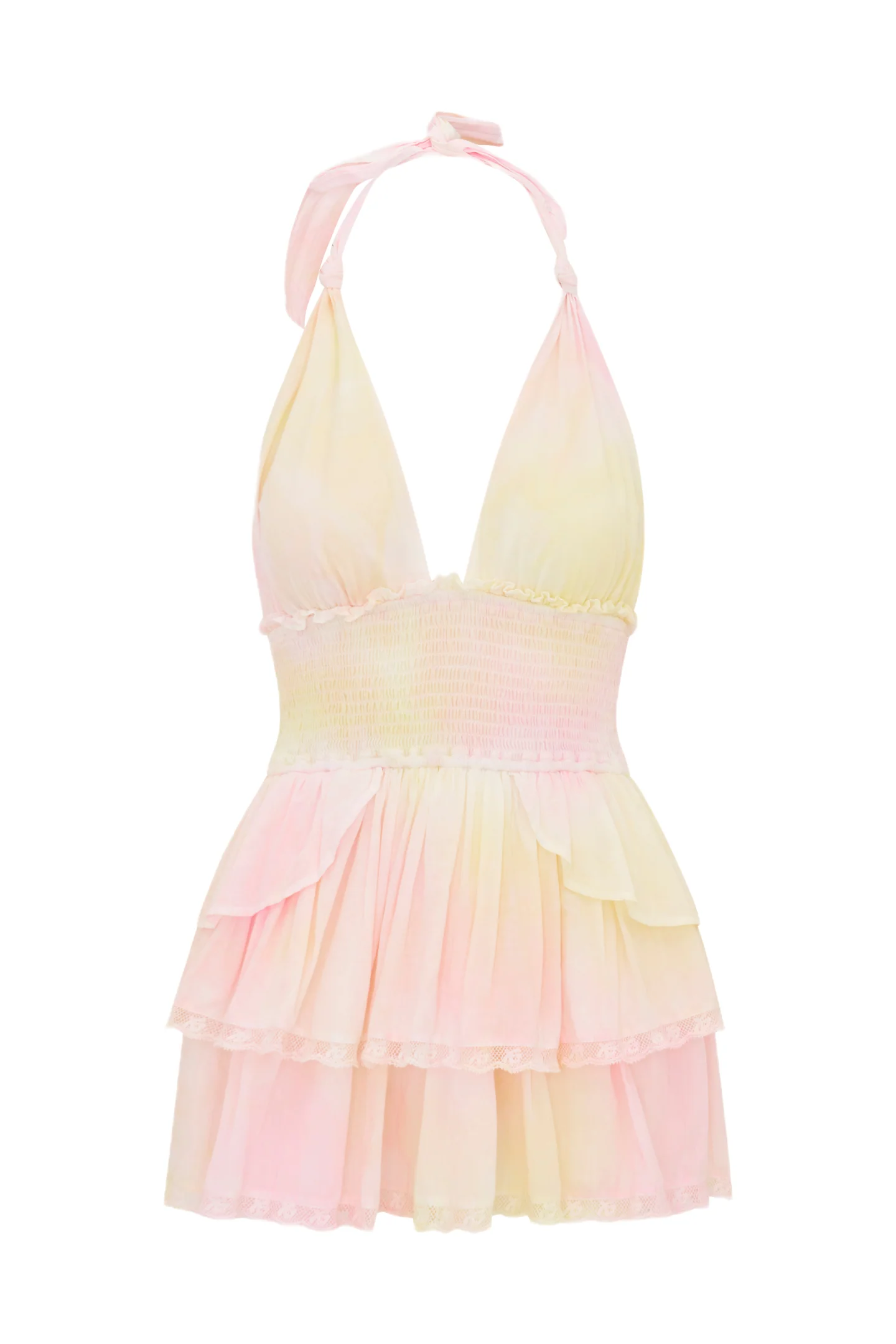 Deanna Tie-Dye Halter Mini Dress