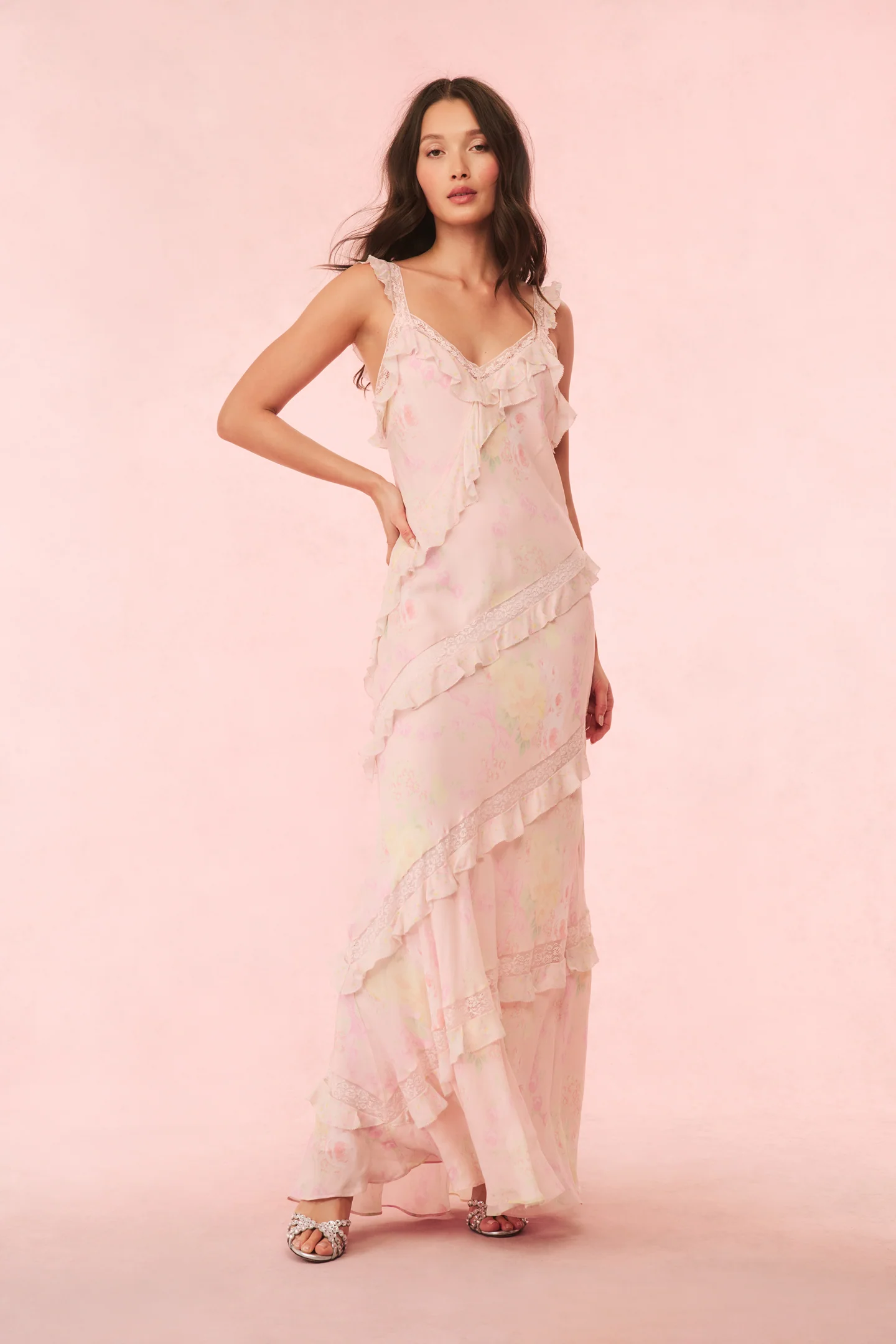 Radiance Floral Ruffle Maxi Dress