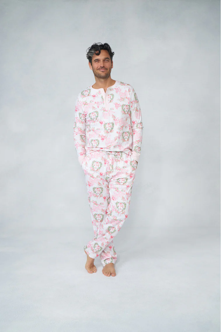 LoveShackFancy x Roller Rabbit Men's Merry Monkey Beaux Spencer Pajamas