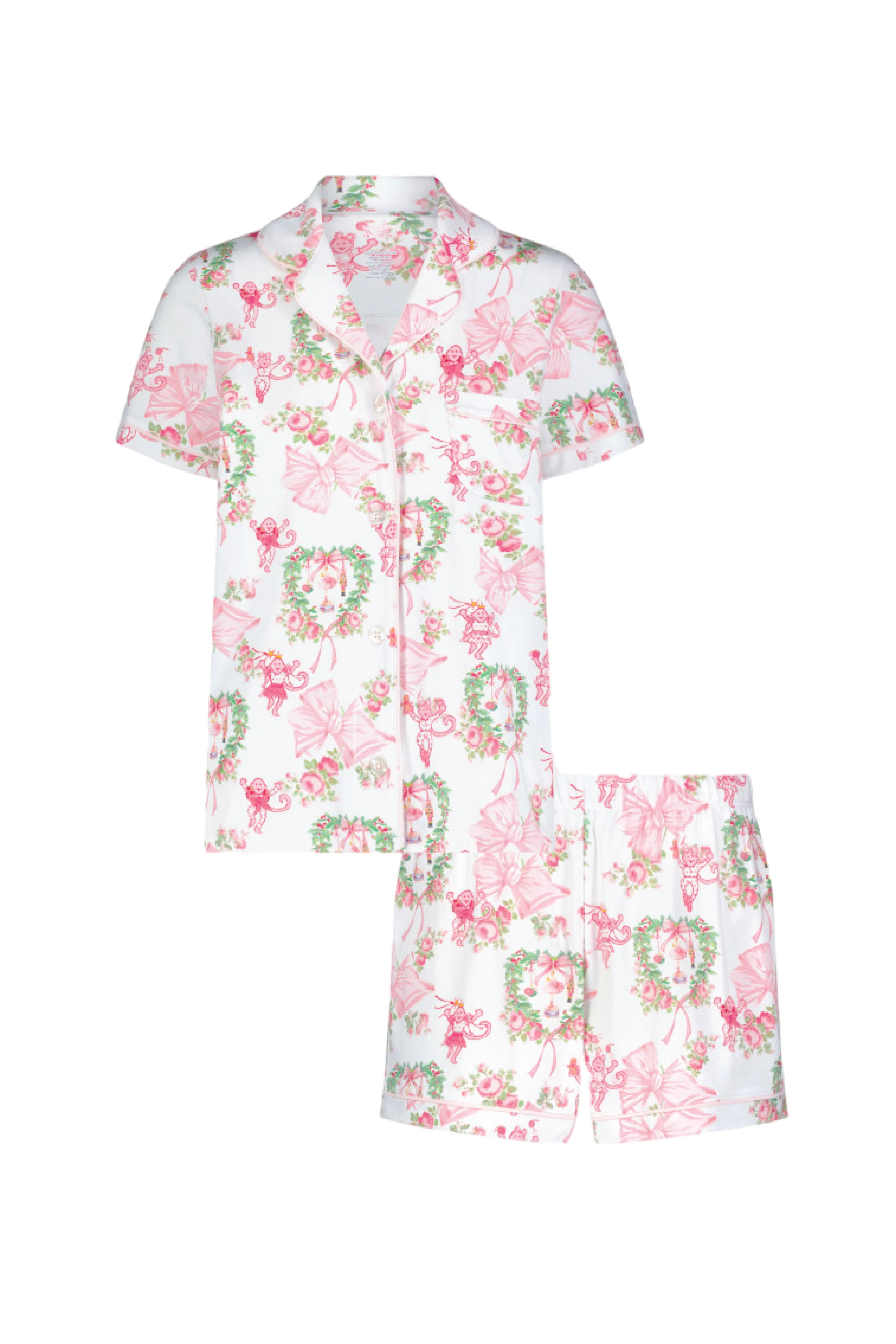 LoveShackFancy x Roller Rabbit Merry Monkey Beaux Polo Pajamas