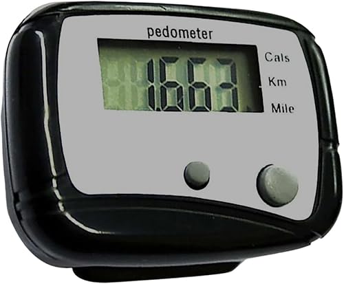 Gehen auf dem Kalorienstufenschalter, digitales LCD-Display, Gehdistanz, leicht, leicht, Clip-On-Schrittbetrieb für Männer, Frauen, Erwachsene für Kinder, PE