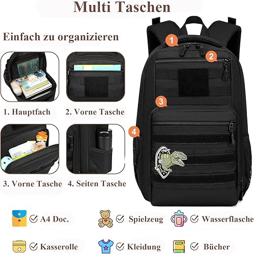 BlesMaller 20L Wanderrucksack mini taktischer Rucksack mit Laptopfach für Schule Camping Outdoor Reise Trekking