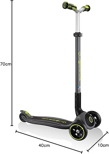 GLOBBER - Master Prime – Tretroller mit 3 Rädern, für Kinder von 4 Jahren bis 14 Jahren, Grün