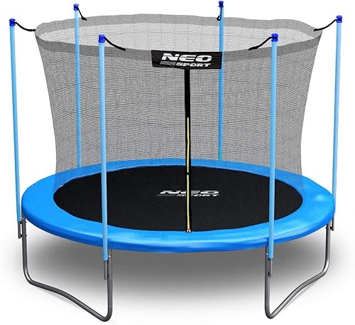 Trampolin 183 cm 6 ft mit Sicherheitsnetz Innennetz und Einstiegsleiter Neo-Sport PRO Gartentrampolin