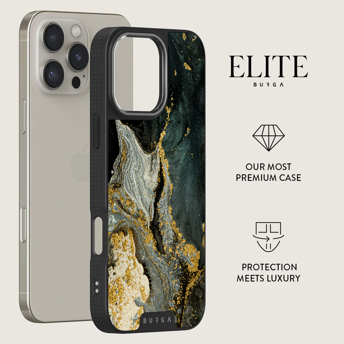 Northern Lights - Marble iPhone 16 Pro Max Case