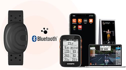 moofit HW401 Herzfrequenzmesser, Pulsmesser mit Armgurt IP67 wasserdichte,Unterstützung Bluetooth/ANT+, Wiederaufladbares Heart Rate Monitor Armband Funktioniert mit Wahoo, Strava, Elite HRV (Weiß)