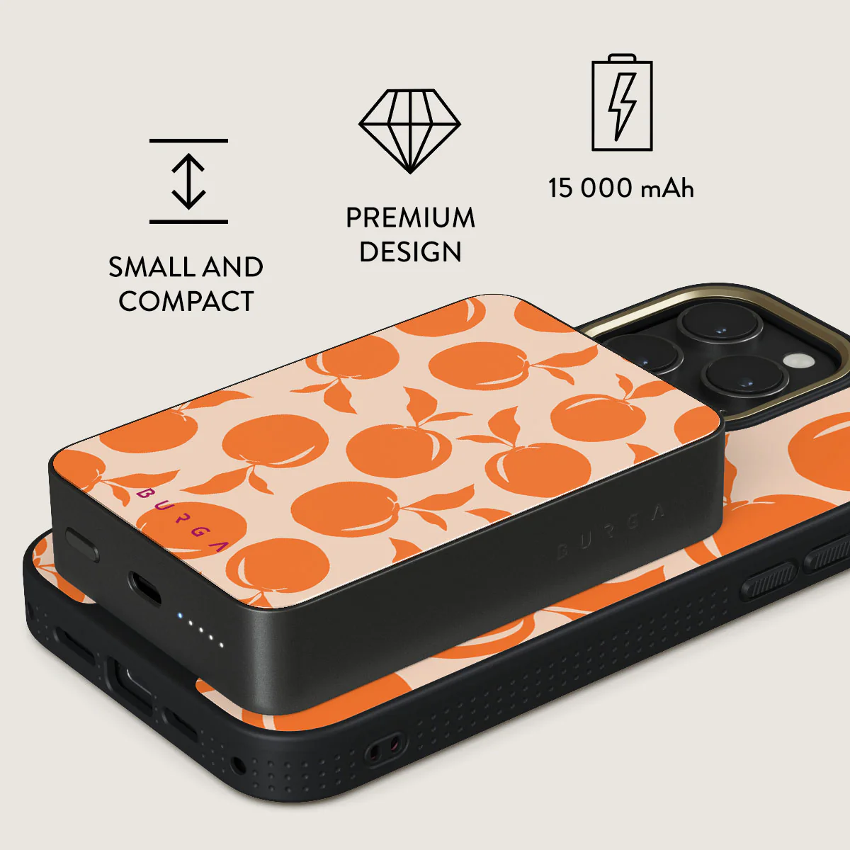 Peach Fuzz - Magnetic Power Bank