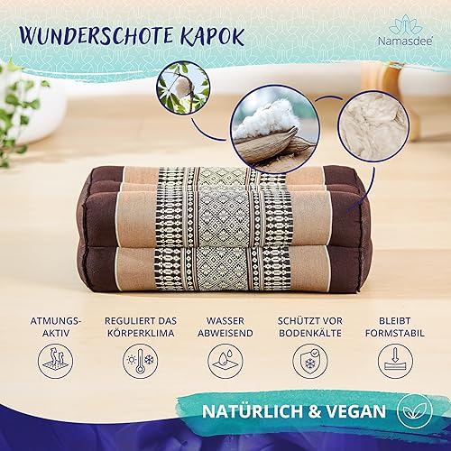 Namasdee Stützkissen mit 100% natürlicher Kapokfüllung