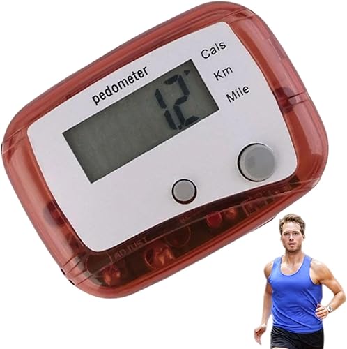 Gehen auf dem Kalorienstufenschalter, digitales LCD-Display, Gehdistanz, leicht, leicht, Clip-On-Schrittbetrieb für Männer, Frauen, Erwachsene für Kinder, PE