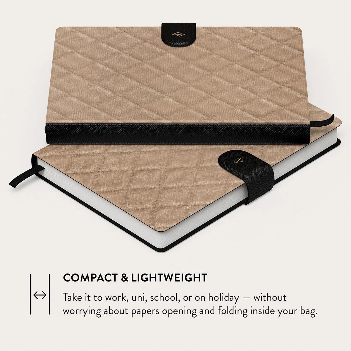 Simply Cream - Quilted Notebook