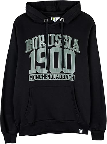 Borussia Mönchengladbach Hoodie Borussia Inside | Offizieller Fanartikel Fohlenshop | Schwarzer Hoodie mit Rubber Aufdruck