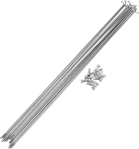 HEROFFIX 12 Set 14G Fahrradspeichen 289mm Fahrradrad Speichen 304 Edelstahl Silber Ton