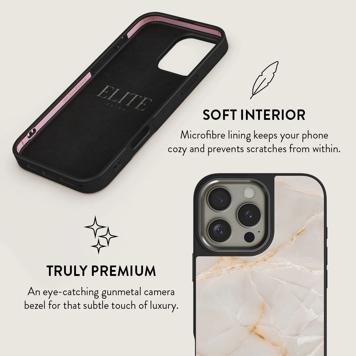 Vanilla Sand - Marble iPhone 16 Pro Max Case