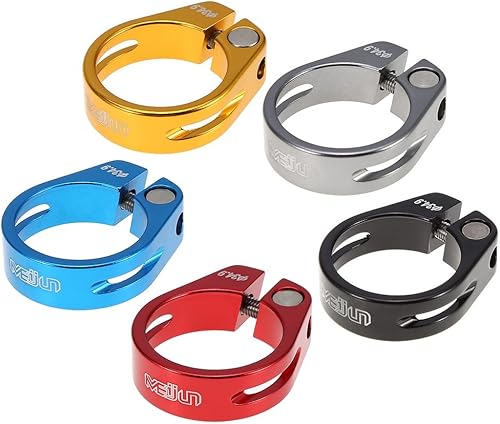 Schnellspanner Sattelklemme, Fahrrad Sattelklemme Schnellverschluss Sattelstütze Klemme Aluminiumlegierung Passend für 30,4/30,8/31,6mm Sattelstange (Schwarz)