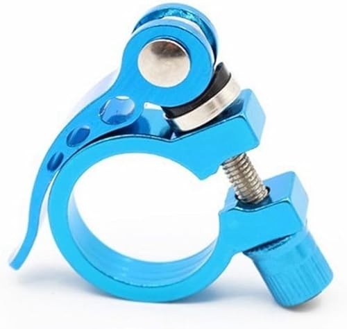 CNANRNANC 1 Stück 25,4 Fahrrad Sattelklemme,31,8mm Schnellspanner Sattelstütze,28,6 Sattelkloben aus Aluminiumlegierung, Fahrradsattel Schnellspanner-Ersatzteile, Fahrradzubehör(31.8 Black)