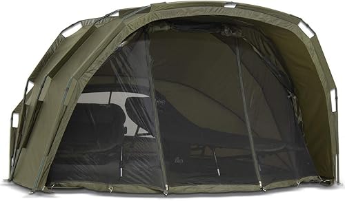 Lucx® Bivvy + Winterskin 'Tiger' 1-2 - 3 Mann Angelzelt + Überwurf - Karpfenzelt - Carp Dome with Overwrap 2 or 3 Man Carp Fishing Tent