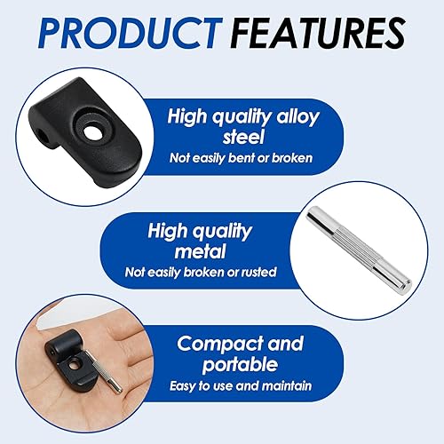 Klappbare Hakenverschlussgleiter, zusammenklappbarer Schnallenhalter, verstärkter Verschlusslasche, elektrisch, verstärkter Verriegelungsriegel, kompatibel mit Xiaomi M365 Elektroroller