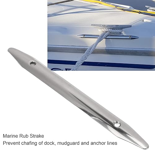 Scheuerleiste, 8-Zoll-Scheuerleiste aus Edelstahl für Boote, Scheuerleiste für Boote, Marinezubehör, Festmacherleinen aus 316 Edelstahl Zum Schutz von Scheuerleisten für