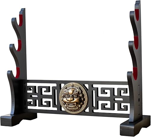 FOXSMZZ Bagua Schwerthalter, japanischer Samt, gepolstert, Katana-Ständer, Samurai-Präsentationsständer, unterstützt alle Tanto-Schwerter (Bagua-1)