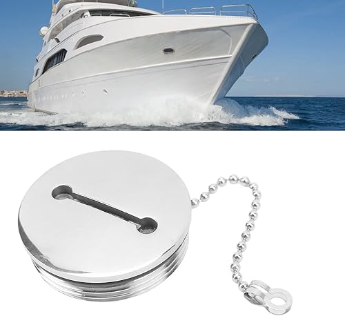 Boot Marine Tankdeckel Deck Fill Filler Bootszubehör Deck Fill Cap aus Edelstahl mit Kette Marine Hardware Zubehör