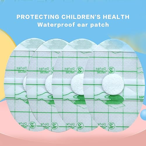 100 Stück Ohrenschutz Schwimmen Kinder,Wasserdicht Ohr Patches, Ohrstöpsel Kinder Wasserdicht mit Saugfähiger Mitte Transparent und Effizient Wasserdicht, Ohrenstöpsel Wasser Schwimmen Surfen