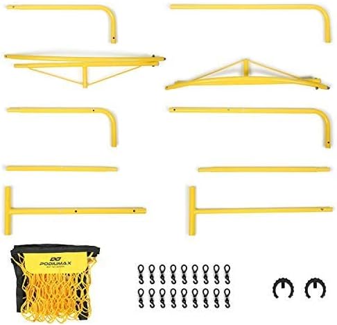 PodiuMax Winkel Einstellbarer Fußball Rebounder Tragbar | Pro Solo Fußball Kick Trainer | 120 x 84 cm | für Übungen und Fußballschuss