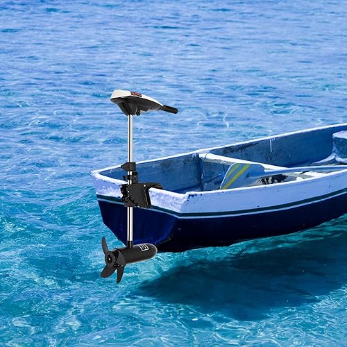 PUDLORP Elektromotor Bootsmotor-Elektrisch 12V 45LBS Außenbordmotor Außenborder Bootsmotor Fünf Vorwärtsgänge und zwei Rückwärtsgänge, Für alle Arten von kleinen Wasserfahr