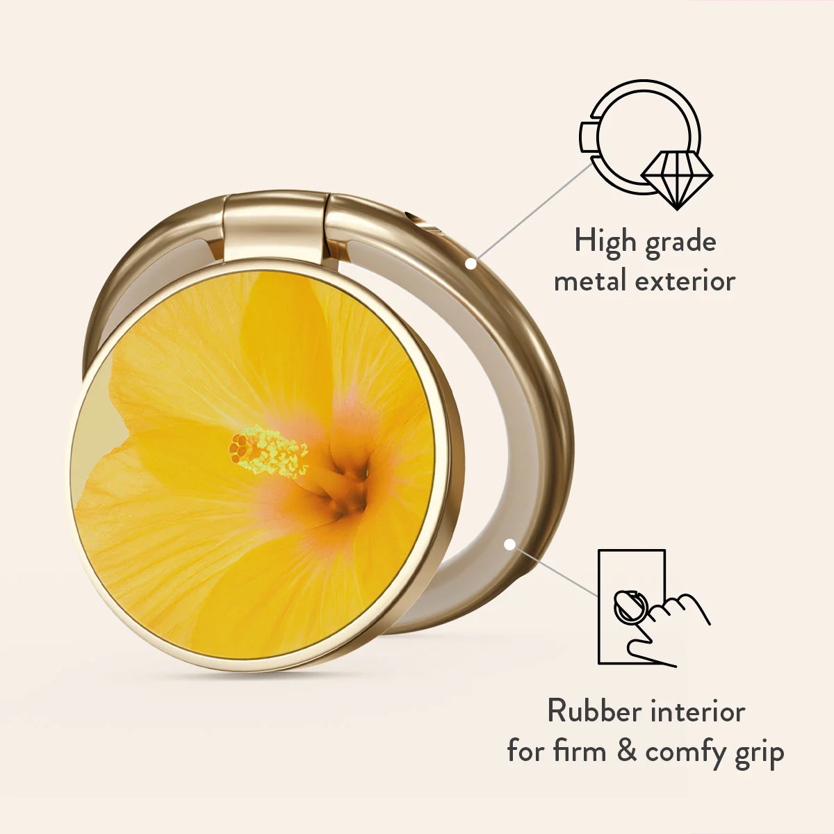 Hibiscus - Adhesive Ring Holder