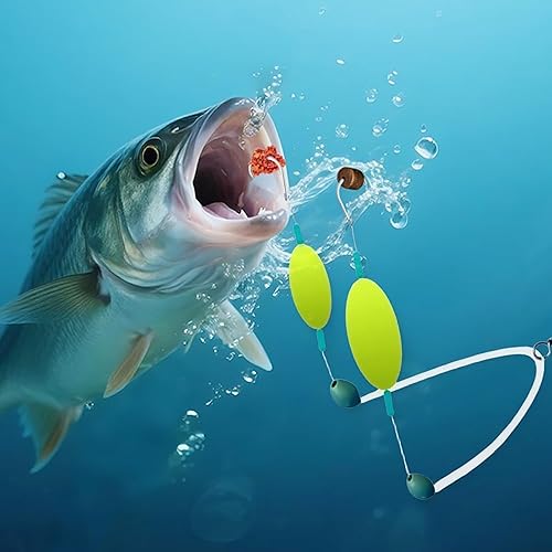 Double-Hook Reverse Bottom Rig - 5 StüCk Angelhaken Set, Doppelhaken Und Unterhaken Angeln, Design Doppelhaken AngelköDer AngelzubehöR Set FüR SüßWasser Salzwasser