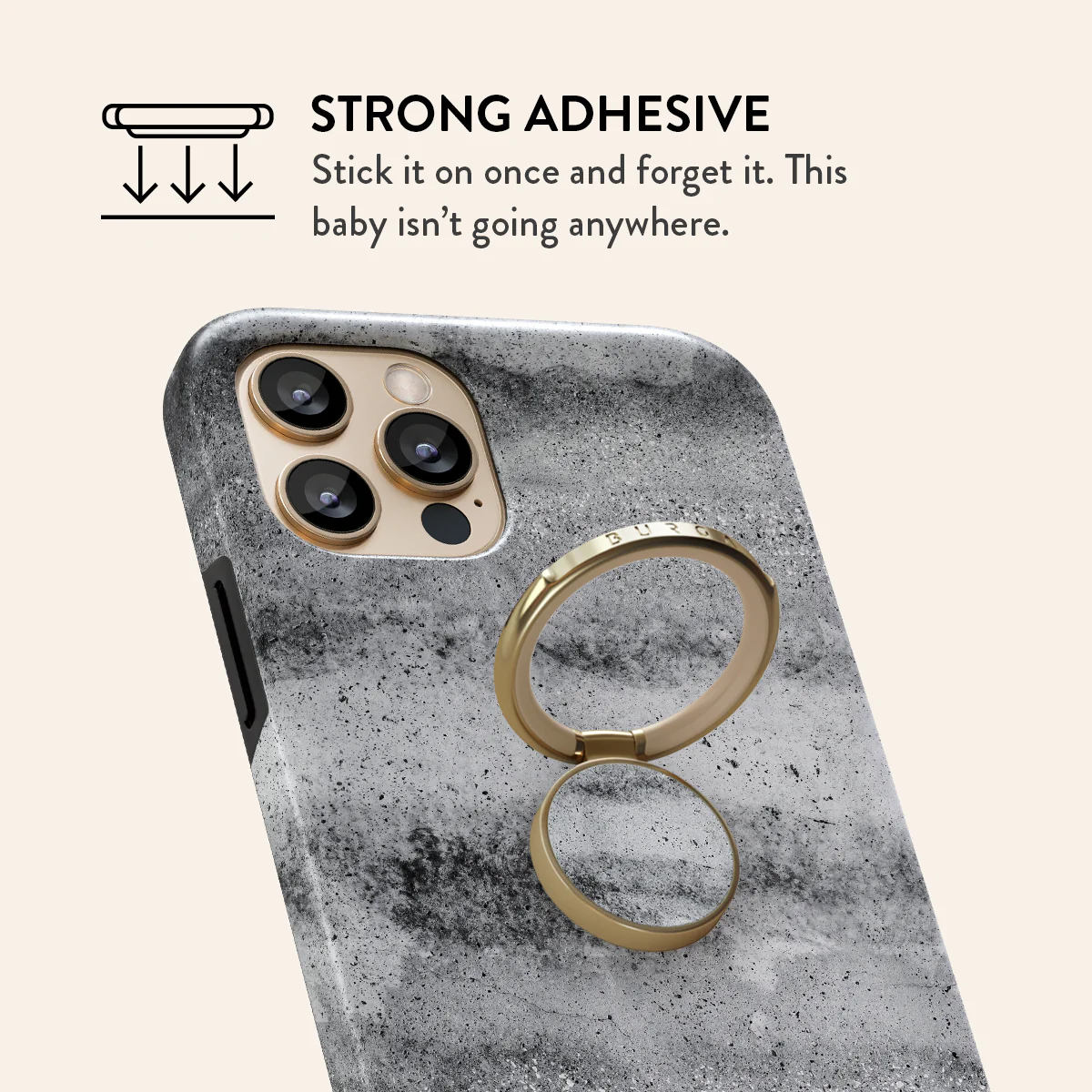 Concrete Jungle - Adhesive Ring Holder