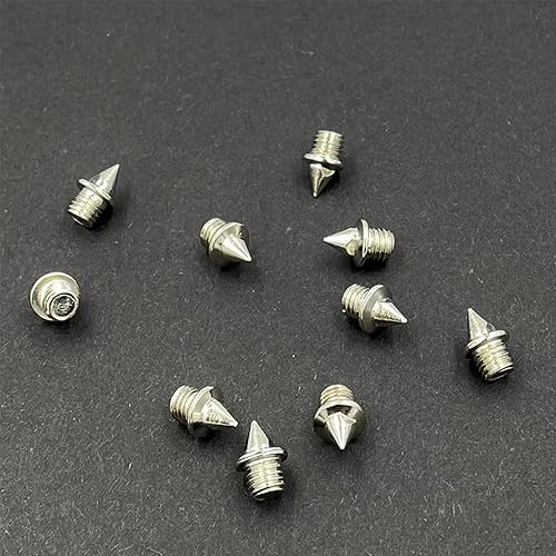 50 Stück Spike Nägel 5mm, Spikes, Ersatz Spike, Stahl Spike-Nägel Sportschuhe Spike, Leichtathletik Spikes Ersatz, mit Spike Schraubenschlüssel für Track Schuhe Weitspringen Laufen Wandern Springen