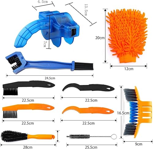 Fahrrad Reinigungsbürsten Set,Fahrradreinigungsbürstenwerkzeug,Bike Reinigungsbürste Tool,Fahrrad-Kettenreiniger-Werkzeug-Set,Clean Brush Kit Reinigung Bürste Set