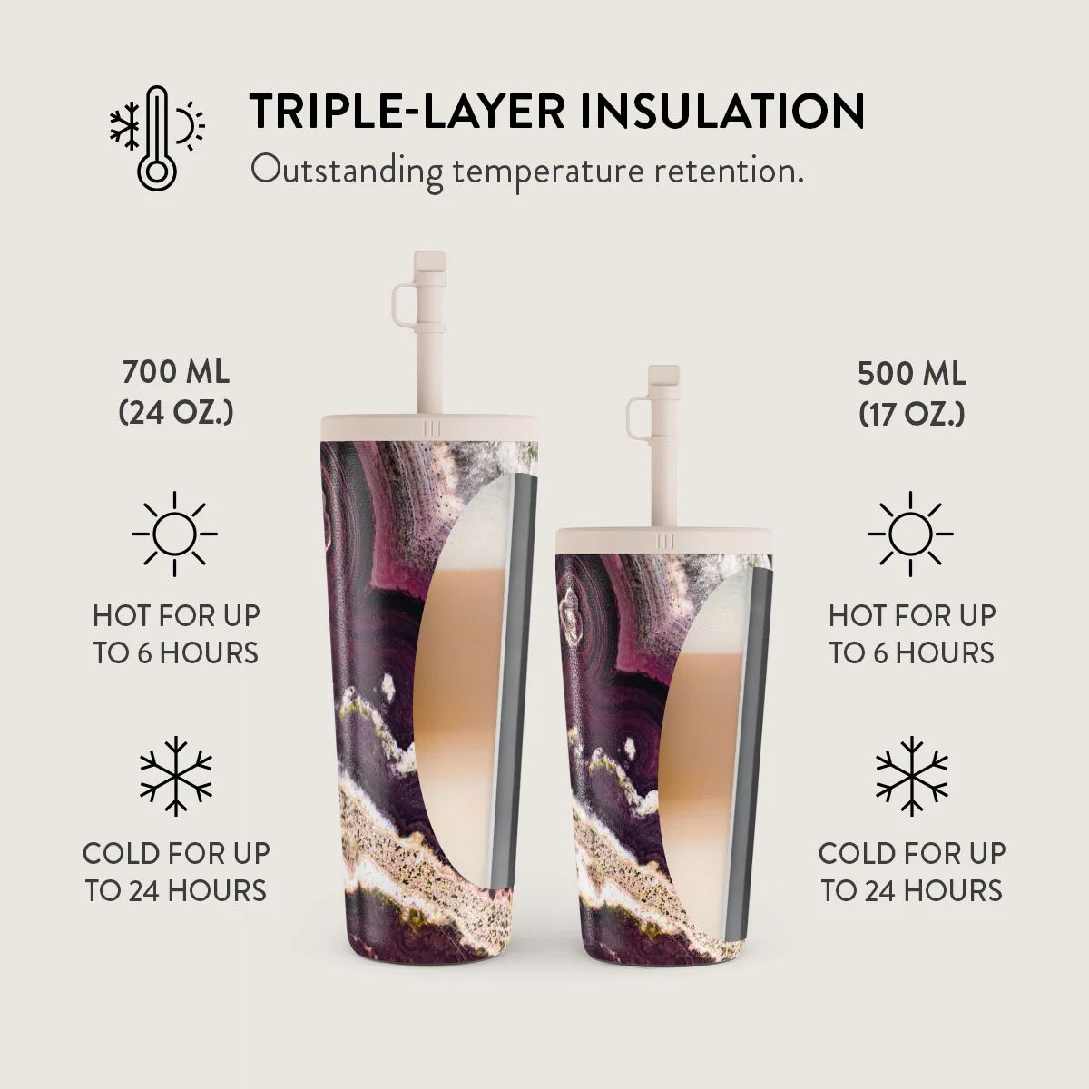 Purple Skies - Marble Travel Mug