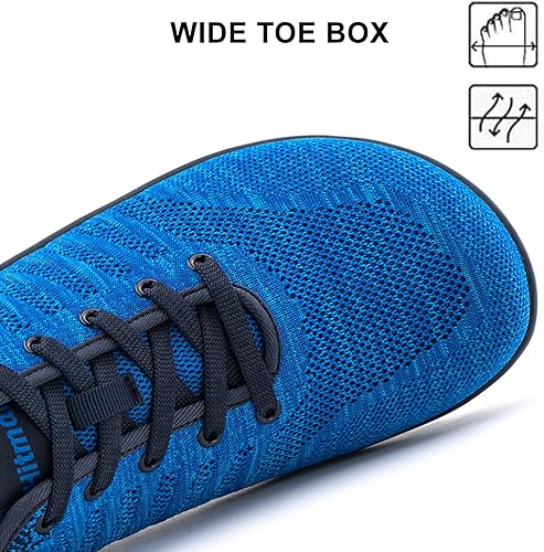 Hitmars Barfußschuhe Herren Barfuss Schuhe Damen Traillaufschuhe Minimalistische Fitnessschuhe Leicht Walkingschuhe Zero Drop Barfusslaufschuhe Schwarz EU 37-47