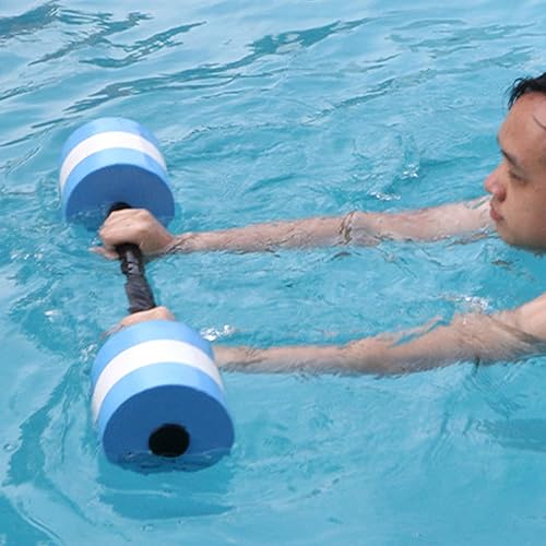 Pesoncarl Wassergewichte, Eva 29 Lang Narrenübungen Wasser Hanteln, schwimmende Wasserhantelsport Fitness tragbare Schaumstoffkrafttrainingsausrüstung, Blau