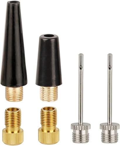 RETUOLWAG Kugelpumpen-Nadel-Set, Fahrradreifenventile, Adapter, Nadeldüsen-Adapter, Fahrradreifenfüller, Luftpumpen, Nadeladapter, Werkzeug