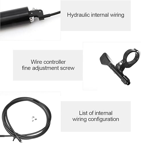 Fahrrad Dropper Sattelstütze, MTB Hydraulische Erwachsene Teleskopsattelstütze, 30,9/31,6mm Höhenverstellbare Aluminiumlegierung für Fahrrad MTB BMX, 395mm /345mm Länge